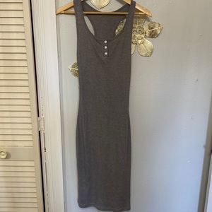 🌸🌼Ribbed midi dress thick material non see through